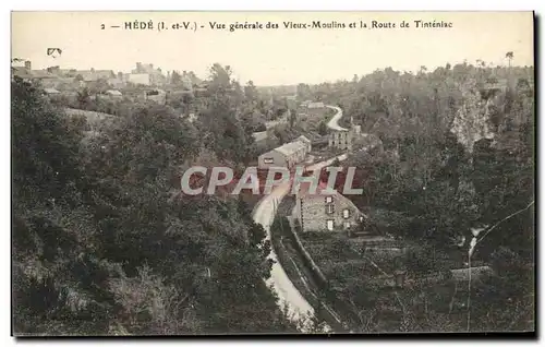 Cartes postales Hede Vue generale des Vieux Moulins et la Route de Tinteniac