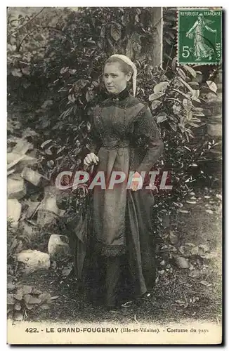 Cartes postales Le Grand Fougeray Costume du pays Folklore Costume