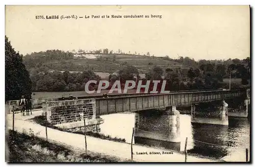 Cartes postales Laille Le Pont et la Route conduisant au bourg