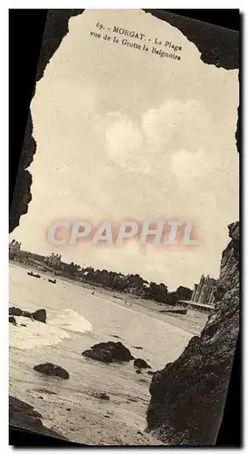 Cartes postales Morgat La Plage vue de la Grotte la Balgnoire