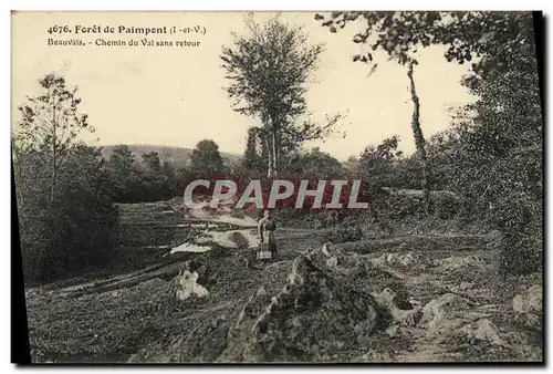 Cartes postales Foret de Paimpont Beauvais Chemin du Val sans retour