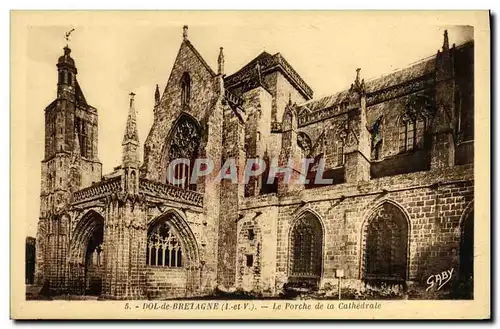 Ansichtskarte AK Dol de Bretagne Le Porche de la Cathedrale