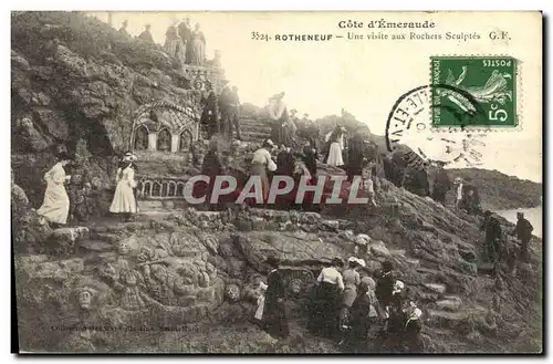 Cartes postales Rotheneuf Une visite aux Rochers Sculptes