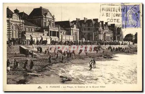 Cartes postales Parame La Plage le Casino et le Grand Hotel