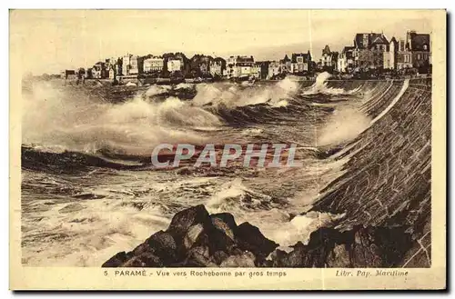 Cartes postales Parame Vue vers Rochebonne par gros temps