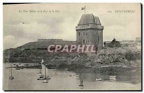 Cartes postales SAint Servan La Tour Solidor et le fort de la cite