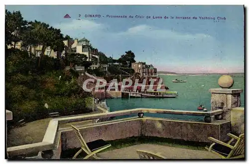 Cartes postales Dinard Promenade du clair de lune de la terrrasse du Yachting CLub