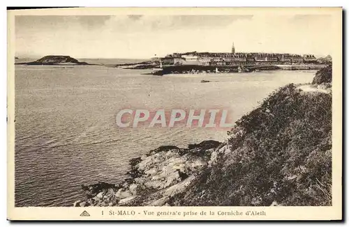 Ansichtskarte AK Saint Malo Vue generale prise de la corniche d Aleth