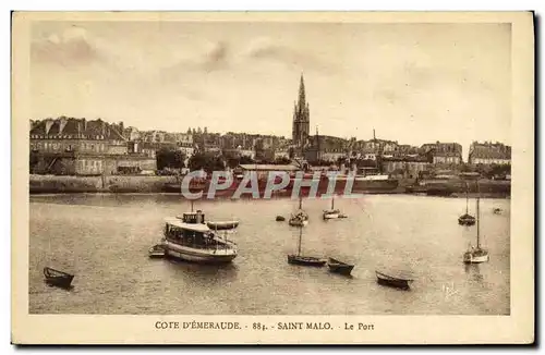 Ansichtskarte AK Saint Malo Le port Bateaux