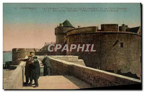 Cartes postales Saint Malo Le chateau Tour qui qu en grogne