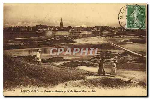 Cartes postales Saint Malo partie occidentale prise du Grand Bey