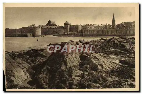 Ansichtskarte AK Saint Malo La ville vue du Fort National