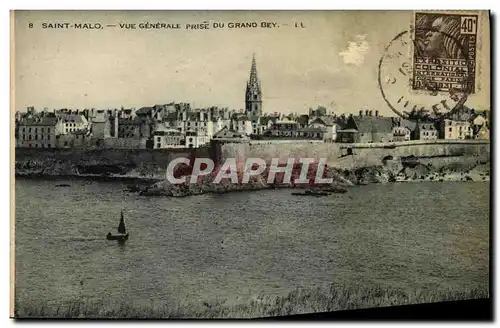 Ansichtskarte AK Saint Malo Vue Generale prise du Grand Bey