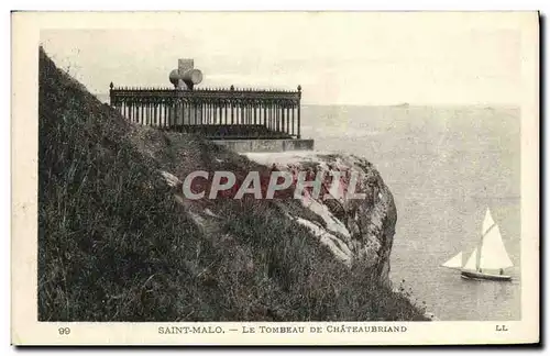 Ansichtskarte AK Saint Malo Le Tombeau de Chateaubriand