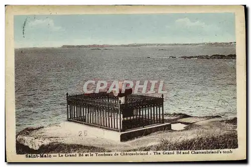 Cartes postales Saint Malo Le Grand Be et le Tombeau de Chateaubriand