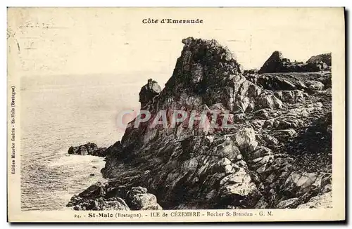 Cartes postales St Malo Ile de Cezembre Rocher St Brendan