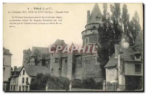 Cartes postales Vitre Le Chateau Facade Sud