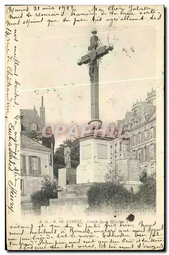 Ansichtskarte AK Rennes Croix de la Mission