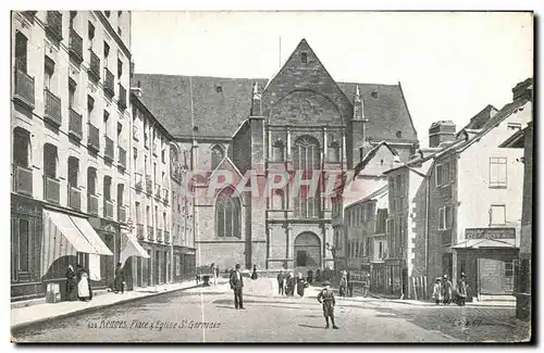 Ansichtskarte AK Rennes Place Eglise St Germain