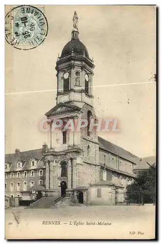 Cartes postales Rennes L Eglise Saint Melaine