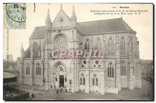 Ansichtskarte AK Rennes Basilique Saint Aubin en N D Bonne Nouvelle