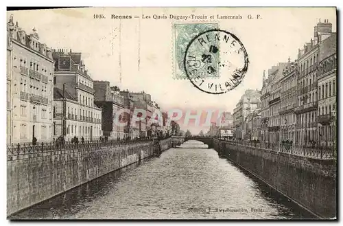 Cartes postales Rennes Les Quais Duguay Trouin et Lamennais