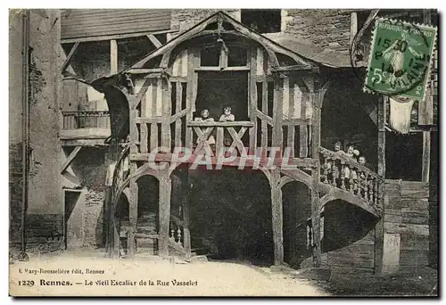 Cartes postales Rennes Le vieil Escaller de la Rue Vasselot Enfants