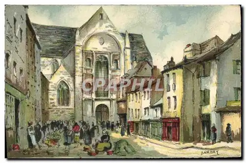 Cartes postales Rennes L Eglise et la Place St Germain