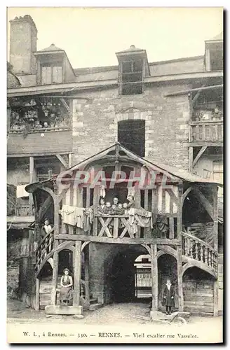 Cartes postales Rennes Vieil escalier rue Vasselot