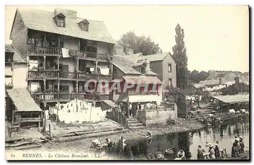 Cartes postales Rennes Le Chateau Branlant Lavandieres