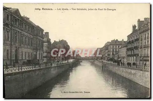 Cartes postales Rennes Les Quais Vue Generale prise du Pont St Georges