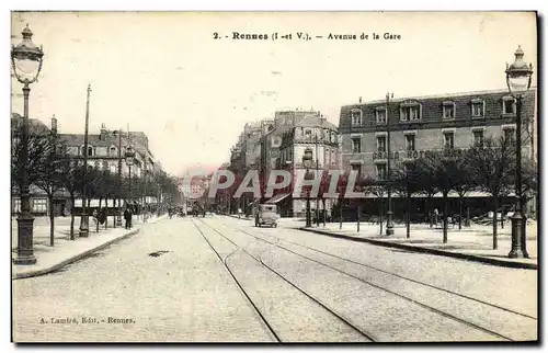 Ansichtskarte AK Rennes Avenue de la Gare