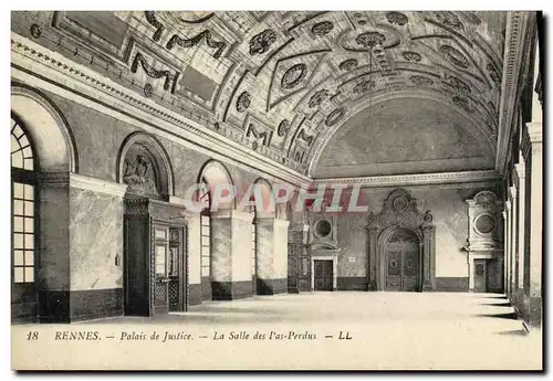 Ansichtskarte AK Rennes Palais de Justcie La Salle des Pas Perdus