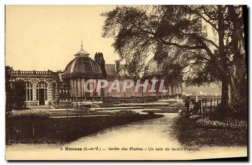 Cartes postales Rennes Jardin des Plantes Un coin du Jardin Francais