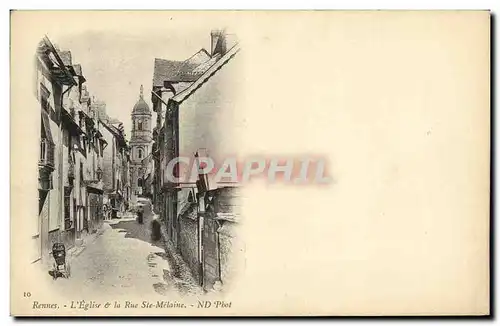 Cartes postales Rennes L Eglise la Rue Ste Melaine