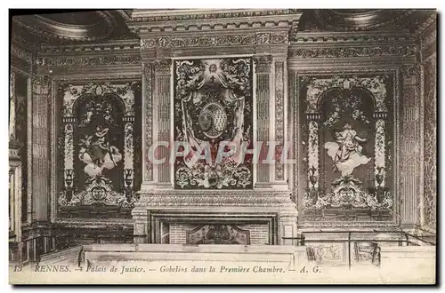 Cartes postales Rennes Palais de Justice Gobelins dans la Premiere Chambre