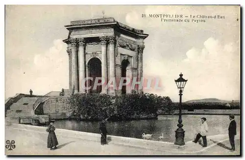 Cartes postales Montpellier Le Chateau d Eau Promenade du Peyrou