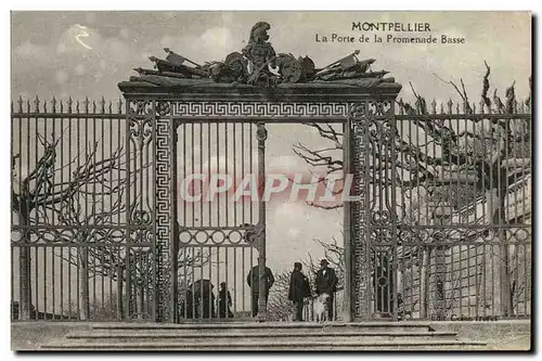 Cartes postales Montpellier La Porte de la Promenade Basse