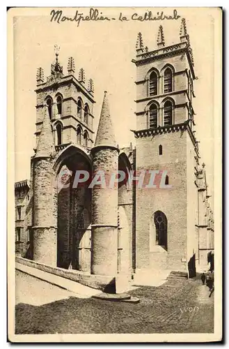 Cartes postales Montpellier La Cathedrale