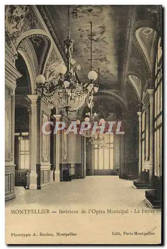 Cartes postales Montpellier Interieur de l Opera Municipal Le Foyer