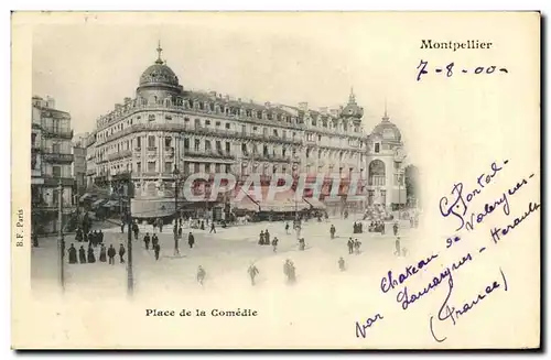 Cartes postales Montpellier place de la Comedie