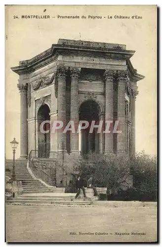 Cartes postales Montpellier Promenade du Peyrou Le Chateau d Eau