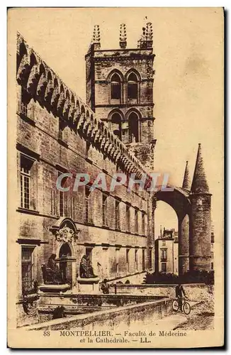 Ansichtskarte AK Montpellier Faculte de Medecine et la Cathedrale