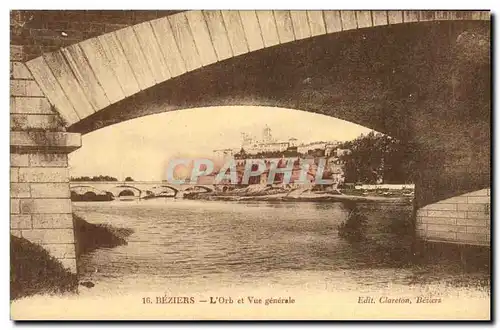 Cartes postales Beziers L Orb et Vue Generale