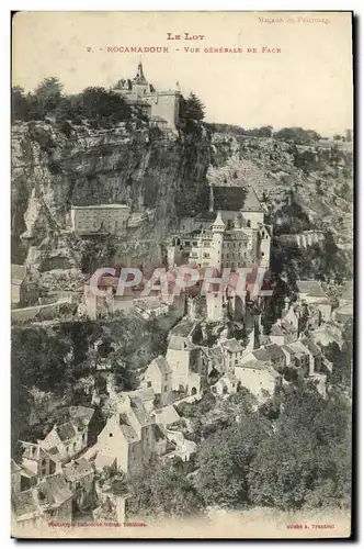 Ansichtskarte AK Rocamadour Vue Generale de Face