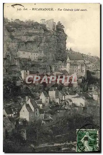 Cartes postales Lot Rocamadour Vue Generale