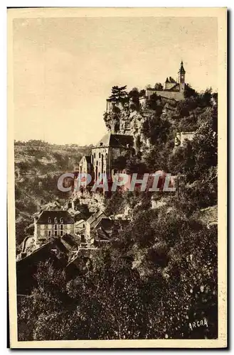 Cartes postales Rocamadour Le Roc vu du Chemin de l Hospitalet