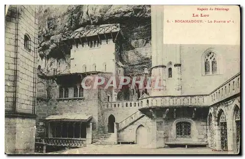 Cartes postales Rocamadour Le parvis numero 1