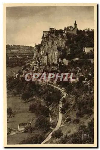 Cartes postales Rocamadour Vue prise de la Route de l Hospitalet