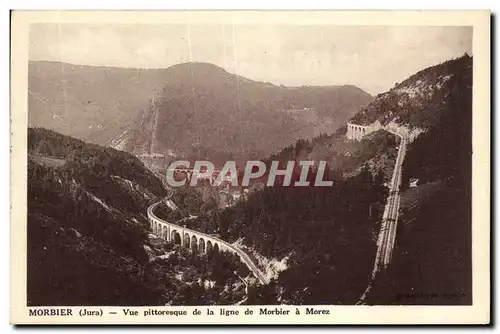 Cartes postales Morbier vue pittoresque de la ligne de Morbier a Morez